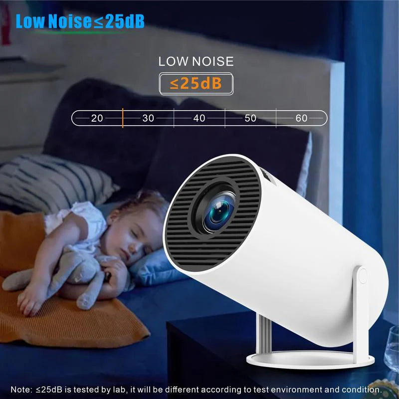 Elevate Your Entertainment with the Portable Android WiFi Bluetooth-Compatible Projector - Perfect for Home, Office, and Outdoor Fun!