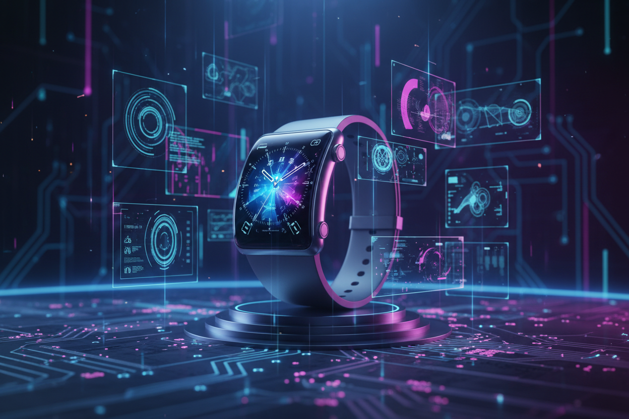 gadget image with tech background